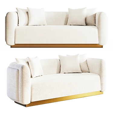 Luxury Foz Sofa Inspired Design 3D model image 1 