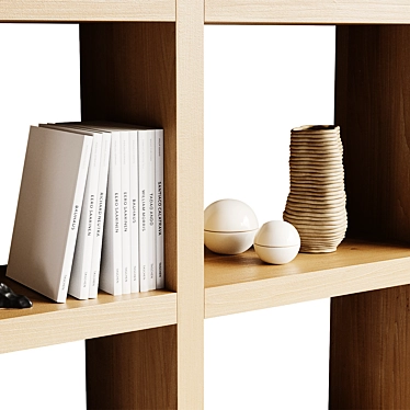 Decor Shelving with Books 3D model image 1 