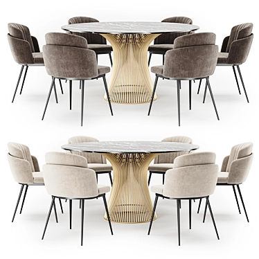 Contemporary Dining Set 137 3D model image 1 