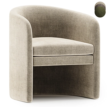 Elegant Modern Lounge Armchair Mairo 3D model image 1 