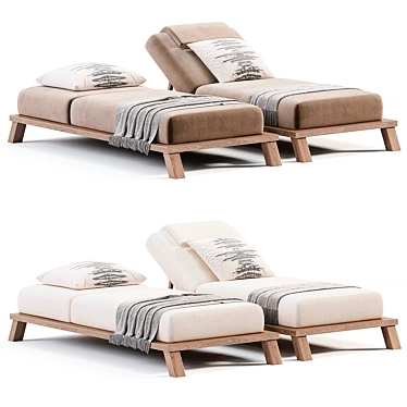 Elegant Blain Sun Loungers Model 3D model image 1 