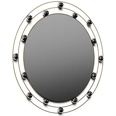 Galactic Brass Wall Mirror 3D model image 1 