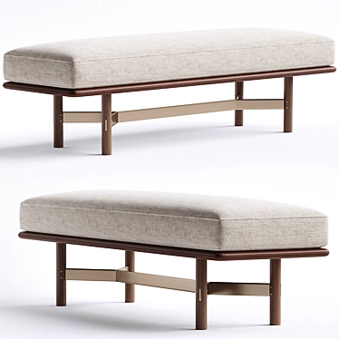 Contemporary Upholstered Bench by District 8 3D model image 1 