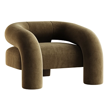 Artistic Zen Lounge Chair 3D model image 1 