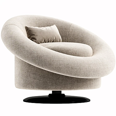 Elegant Swivel Chair Nemo 3D model image 1 