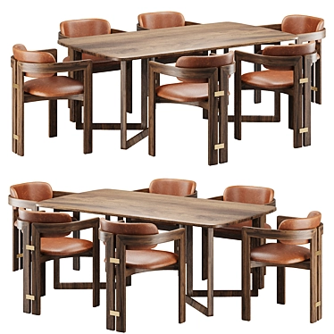 Sleek Modern Dining Set763 3D model image 1 