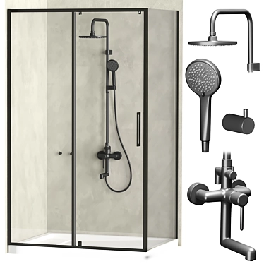 Shower enclosure with tray and Iddis shower system