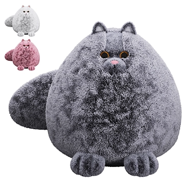 Fluffy Cat Beliash Toy, 50cm 3D model image 1 