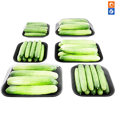 Versatile Cucumber Kitchen Decor 3D model image 1 