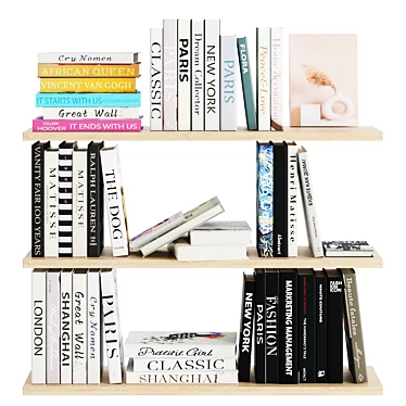 Decorative Bookshelf Display Books 3D model image 1 