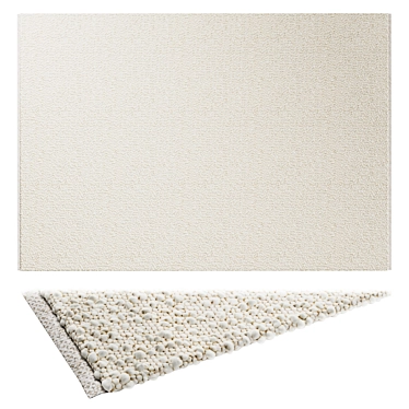  Ivory Boucle Rug by Collection 3D model image 1 