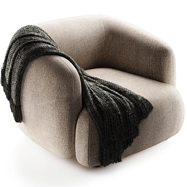 Modern Fabric Armchair Aland 3D model image 1 