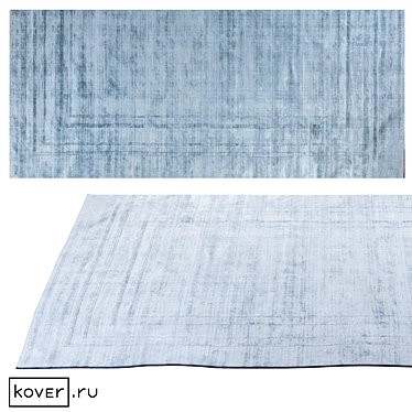 Luxury ORLAND Sky-Blue Geometric Rug 3D model image 1 