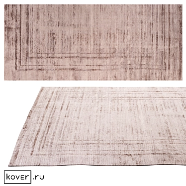 Modern Geometric Art Silk Carpet 3D model image 1 