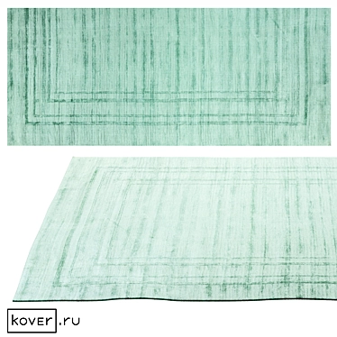 Modern Art Silk Geometric Rug 3D model image 1 