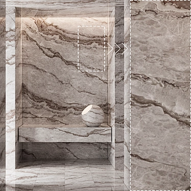 Corona Marble Stone Panels Texture 3D model image 1 