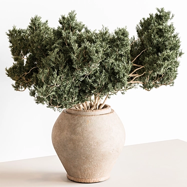 Verdant Green Branch Bouquet 3D model image 1 