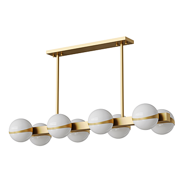 Kaira Long 8 Glass Metal Lamp 3D model image 1 