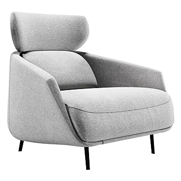 Modern Grey Armchair Gs9002 3D model image 1 