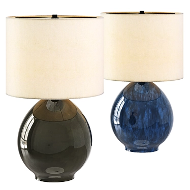 Jordan Ceramic Table Lamp, Elegant Lighting 3D model image 1 