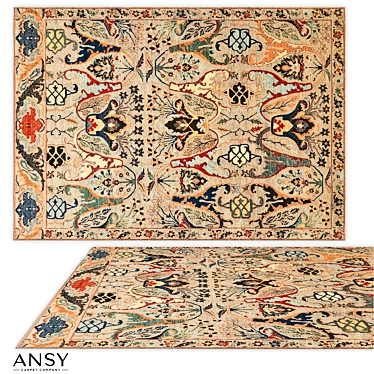 Handmade Bijar Classic Collection Rug 3D model image 1 