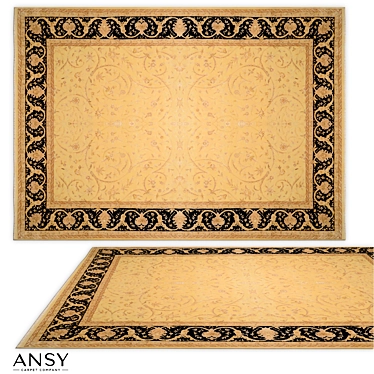 Luxury Handmade Wool Silk Rug 3D model image 1 