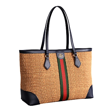 Gucci Ophidia Straw Tote Bag 3D model image 1 