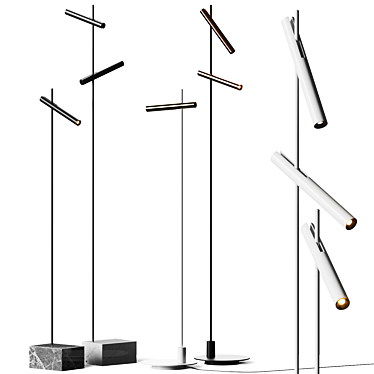 Adjustable Modern Floor Lamp Kit 3D model image 1 