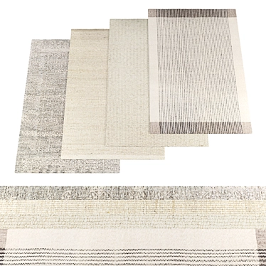 High-Res Textured Rugs Set 3D model image 1 