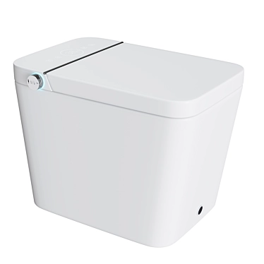 Smart White One-Piece Toilet 3D model image 1 