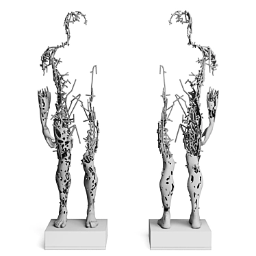 Van Der Meulen Metal Sculpture 3D model image 1 