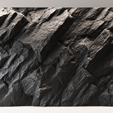 Rock Cliff Wall Textures Set 3D model image 1 