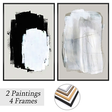 Artwork Set with Frame Options 3D model image 1 