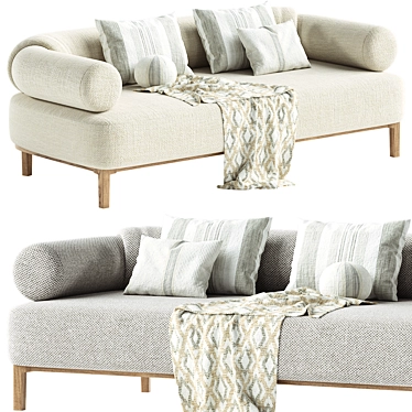 Contemporary Sofa Upholstered in Bouclé Fabric