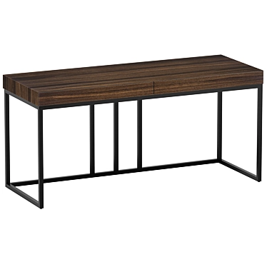 Modern Eucalyptus Writing Desk 3D model image 1 