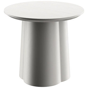 Modern Round Grey Side Table 3D model image 1 