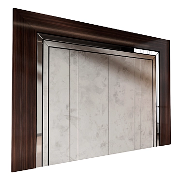 Elegance set 355 wood fabric 3D model image 1 