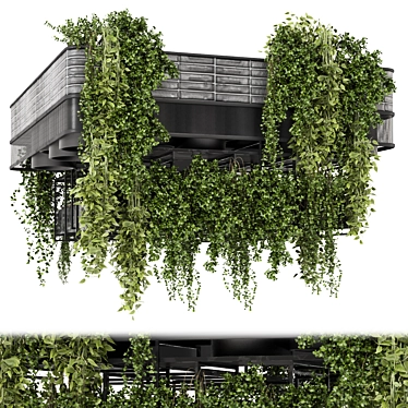 Metal Box Indoor Hanging Plants 3D model image 1 