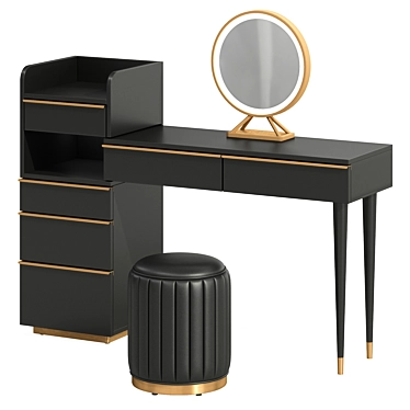 Modern Black Vanity Set, 2015 3D model image 1 