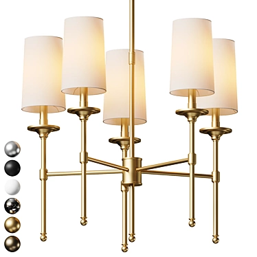 Transitional Elegance Chandelier by Alder & Ore 3D model image 1 