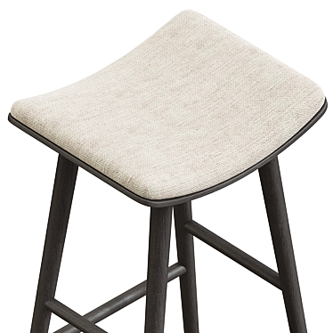 Modern Industrial Rustic Saddle Stool 3D model image 1 