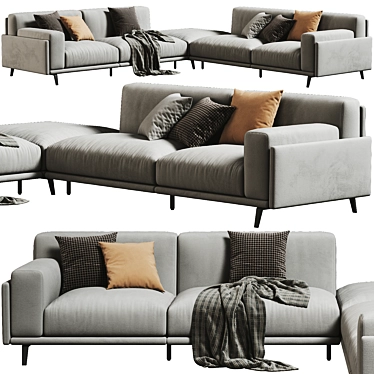 Modern Arflex L-Shaped Sofa Set 3D model image 1 