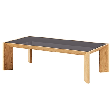 Sleek Modern Tuck Coffee Table 3D model image 1 