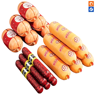 Customizable Sausage Model: Kitchen Essential 3D model image 1 