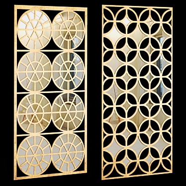 Decorative Panel Set, Mirror Inserts 3D model image 1 