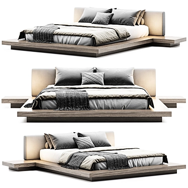 Modern 3D Model Bedrealm-004 3D model image 1 