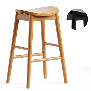  Nordic Style Counter Stool 3D model image 1 