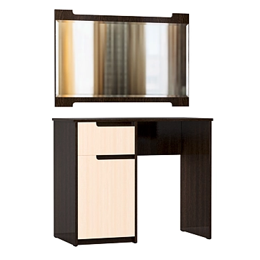 Gavana Cosmetics Table with Mirror 3D model image 1 