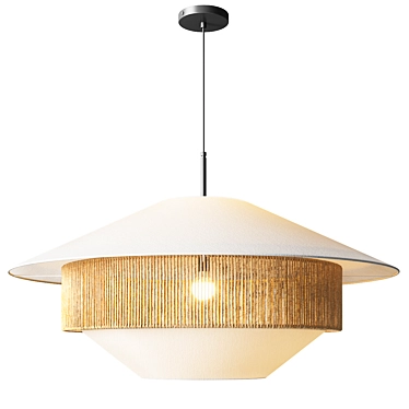 Boho Mixed Woven Pendant 3D model image 1 