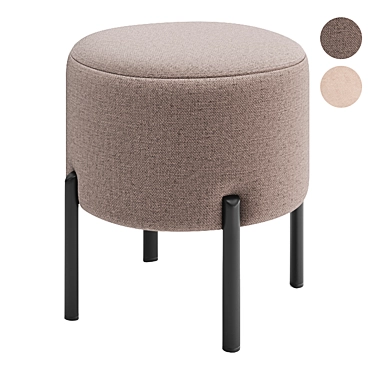 Charlie Ottoman Pouf, 43x43x45cm 3D model image 1 